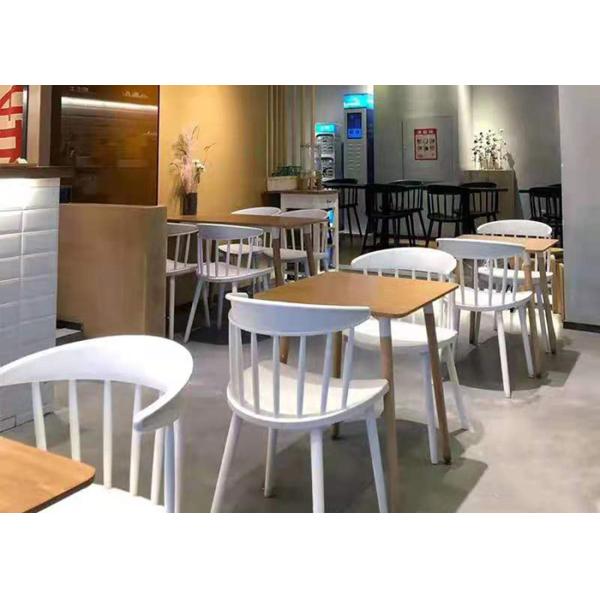 Windsor Pink Plastic Dining Chairs 45cm 77cm Curved Backrest