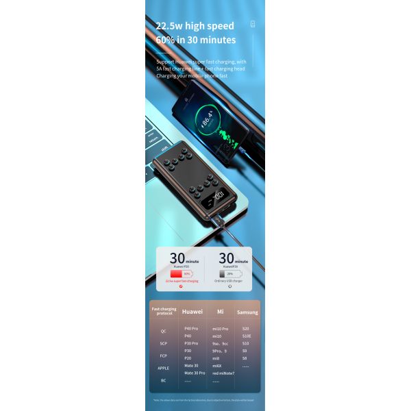 18w Magnetic Wireless Power Banks Portable Mini Size Wireless Power Bank 10000mAh