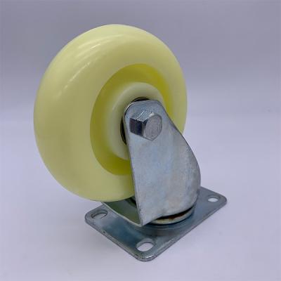 O nylon branco do giro roda a grande capacidade de carga 4 polegadas