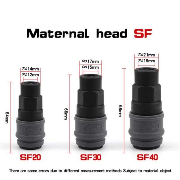 Штуцеры пневматической трубки PVC проветривают муфту SF/PF30 рукава для компрессора быструю