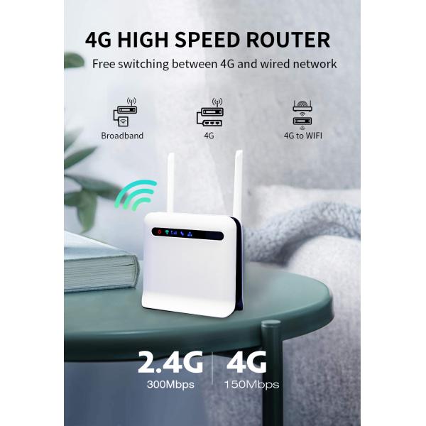 300 Мбит/с беспроводный 4G Wi-Fi маршрутизатор с внешней антенной 2 Гбит Флэш 1 Гбит DDR2