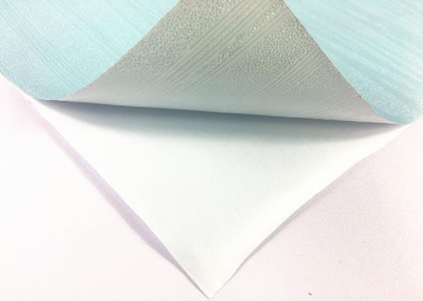 Waterproof Self Adhesive Wallpaper For Furniture Light Blue Easy Peel Off Wallpaper