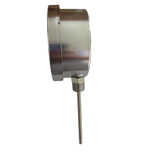 Spiral Bimetallic 100MM 4'' Bayonet Steel Case Bimetallic Actuated Thermometers 1/2 NPT