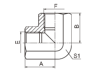 Carbon Steel Hydraulic Elbow Fittings  / Elbow Pipe Connector ISO 1179