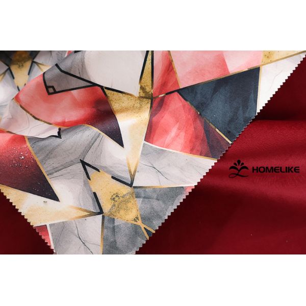 Mediterranean Style Geometric Printed Velvet Fabric For Sofa