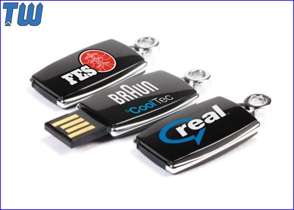 Mini Slim Sliding Smooth Plastic 2GB USB Memory Drive Free Key Ring