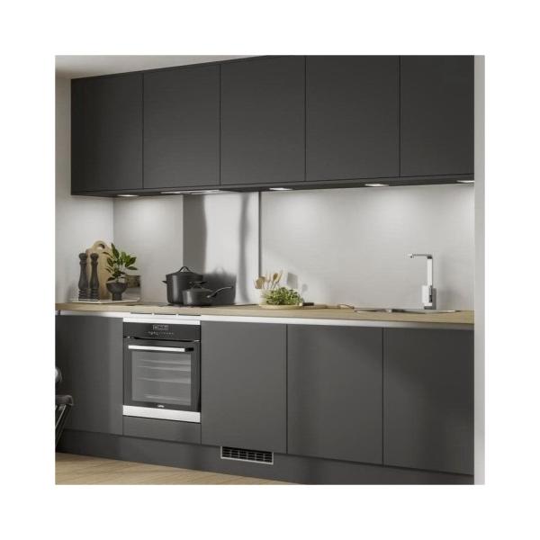 Customize High Gloss Waterproof Fireproof Kitchen Cabinet with Quartz Stone Countertop
