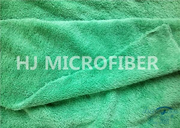 Eco Friendly Thick Green Car Cleaning Cloth Plain 24 x 48 , Car Buffing Cloth