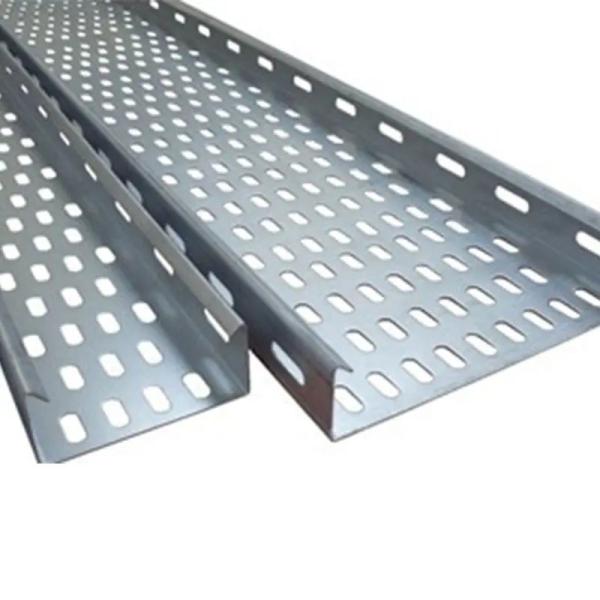 UV Resistant Rectangular Perforated Gi Cable Tray Size Customized