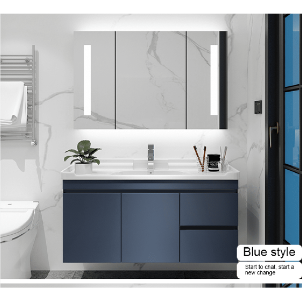 Anti Corrosion 316L Stainless Steel Bathroom Furniture Vanity LED Mirror Cabinet
