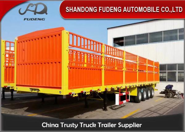 Carbon Steel 3 Axles Livestock 60T Side Wall Trailer