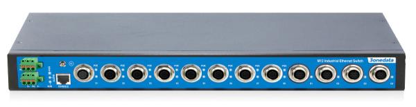 EN50155 8+4G-port Managed Ethernet Switches  -40~75℃ M12 Port