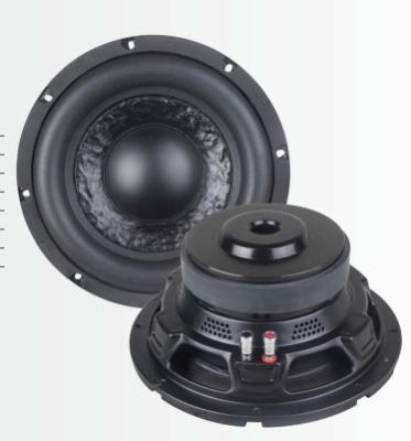 88.9dB SPL Car Audio Subwoofer Black Anodized Finish Fiberglass Enforced