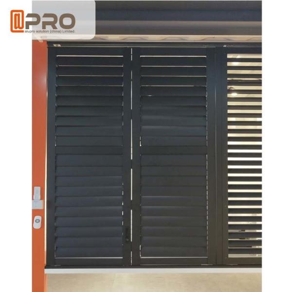 Outdoor Plantation Shades Shutters , Long Life Span Aluminum Jalousie Windows
