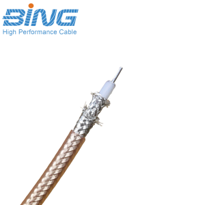 75 Ohm RG179D Coaxial Cable Double Shielded Coax for Satellite Communication Systems