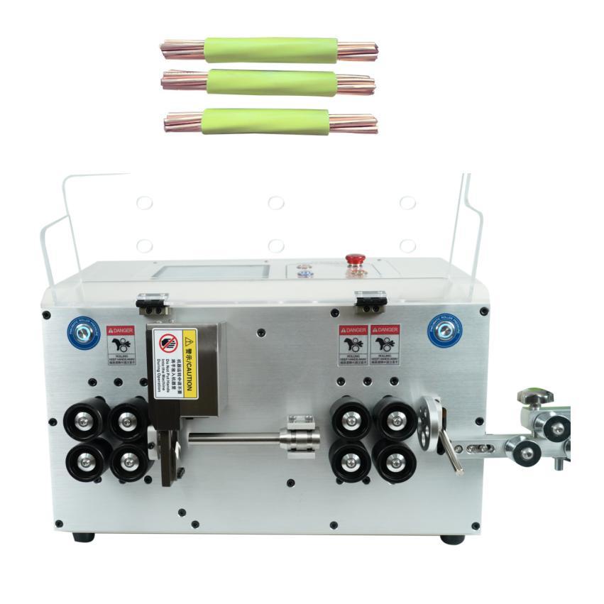Fully Automatic Iron Wheel BV Cable Wire Cut Machine with High Speed Steel Blade and 7 Inch PLC Screen for 3000-3500pcs/hour Output