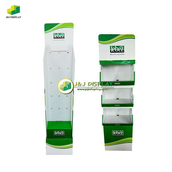 Sationery Cardboard Display Stand Pencil Case Pop Stackable Hook Floor Display