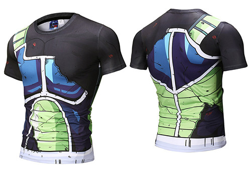 93.2% Polyester Custom Anime T Shirts Saiyan Bardock Cosplay For Adult