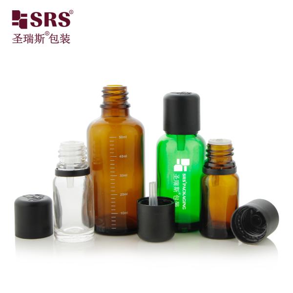 Hair Care Essence Liquid Empty Bottles With Child Proof Cap Glass Essential Oil Bottle