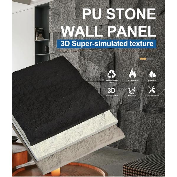 Panel de Pared de Piedra de hongo de mayor tamaño PU Paneles de Pared de Piedra de Piedra Para Decoración