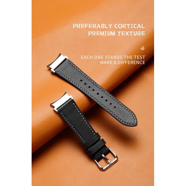 20мм кожаная лента для Samsung Galaxy Watch 4 Quick Release Настоящая кожаная лента