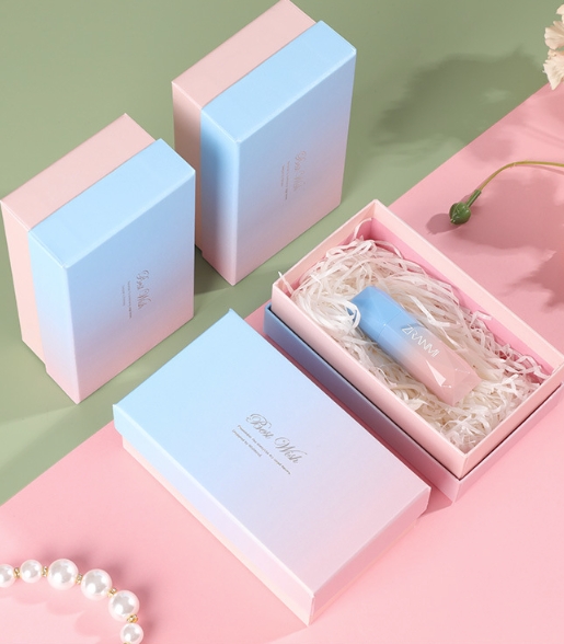 Настраиваемый логотип помада парфюм косметика роскошная упаковка подарочная коробка транспортная бумага коробка и сумочка