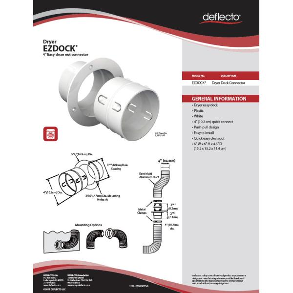 Plastic HVAC Accessories Dryer Venting Connector 4 Inch Air Conditioner Parts White Adapter