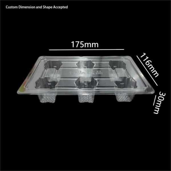 Custom 6 Cavity PET Jelly Tray with Aluminum Foil Sealing for Food Packaging