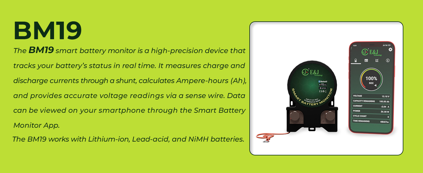 Smart Shunt 500A Current Wireless Battery Monitor Bluetooth With App Display