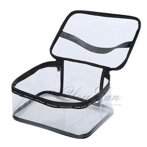 Clear PVC travel toiletry bag , Minimalism style Makeup Train Case