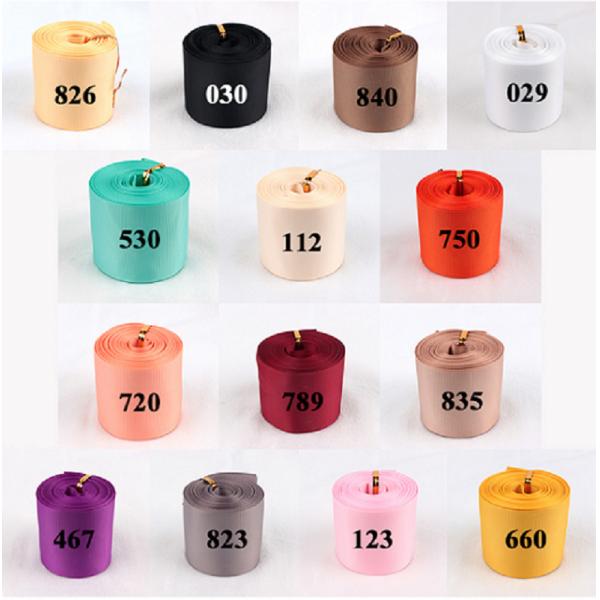 14pcs 100%Polyester Solid Grosgrain Ribbon 50mm Fabric Type Printed 2 Inch for Bulk