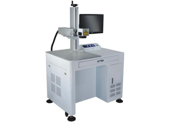 Metal Label Desktop Fiber Laser Marking Machine Flexible Application Easy Operate