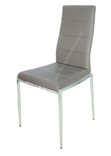 High Glossy Stainless Custom Upholstered Dining Chairs Skin Friendly PU Shell