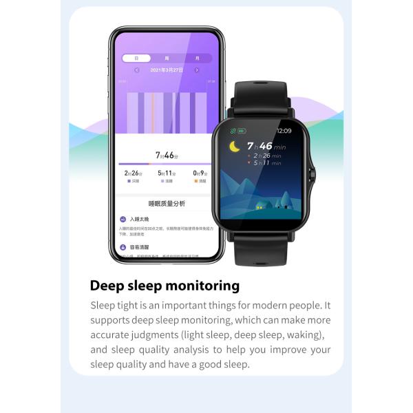 Тариф сердца smartwatch BLE5.0 экрана касания CE 300mAh и напоминание звонка кровяного давления