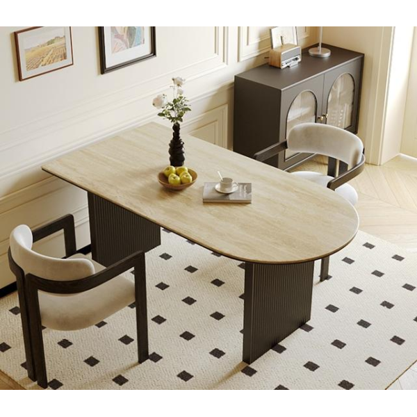 Sintered Stone Top Luxury Dining Table Long Lasting And Visual Impact