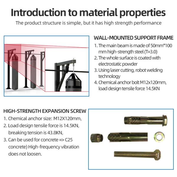 Professional Floor Standing Punching Bag Support Gym Exercise Boxing Bag Rack