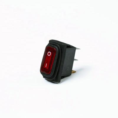 waterproof Black Basculante Interruptor 12V luminescence LED panel 3pin rocker switch