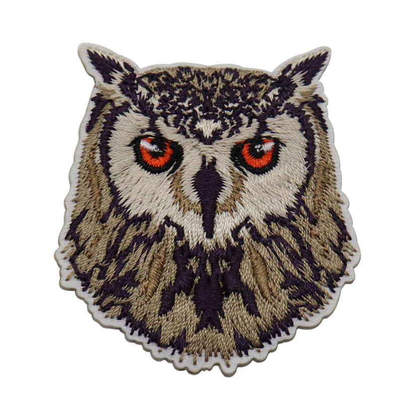 Customized Embroidery Designs Italy Eagle Embroidered Patch Adhesive on