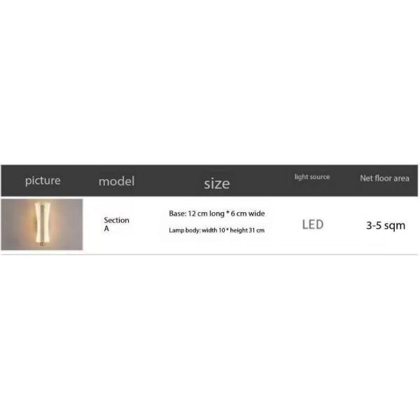 Simple Black Living Room Back Wall LED Wall Lamp Design Sense Best-selling Bedroom Bedside Acrylic Led Wall Lights