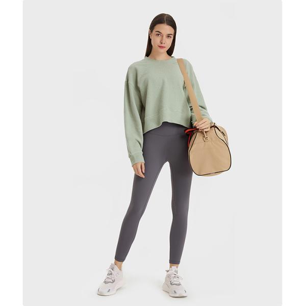 Black Pullover Workout Running Women Yoga Tops Cropped Hoodies