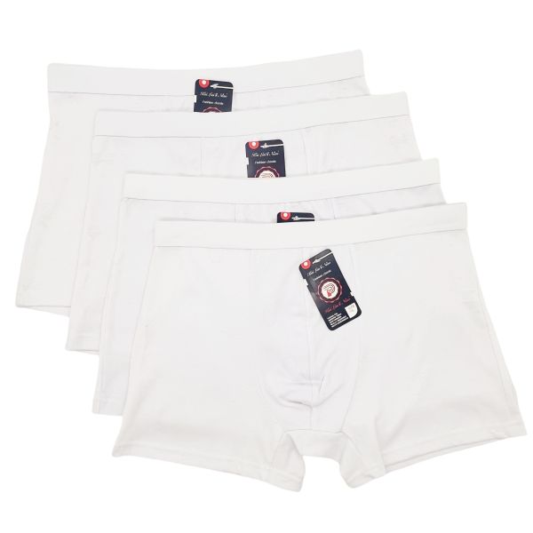 Men's Classical White Jacquard Fabric Boxers Briefs Comfortable Breathable Wholesale Underpants Men White Underwear