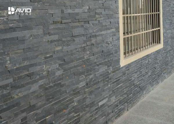Decorative Slate Cultured Stone , Grey Slate Wall Cladding Abrasion Proof