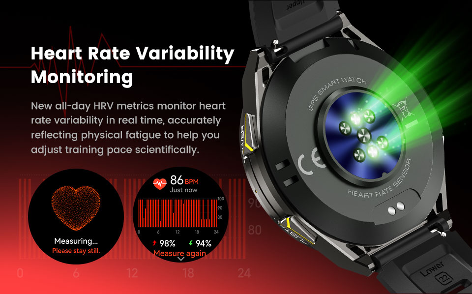 SHUANXIANG Smart Watch X2 PRO 5 ATM Waterproof HD AMOLED Display Barometer Altimeter Compass Heart Rate Monitor 100+ Fitness