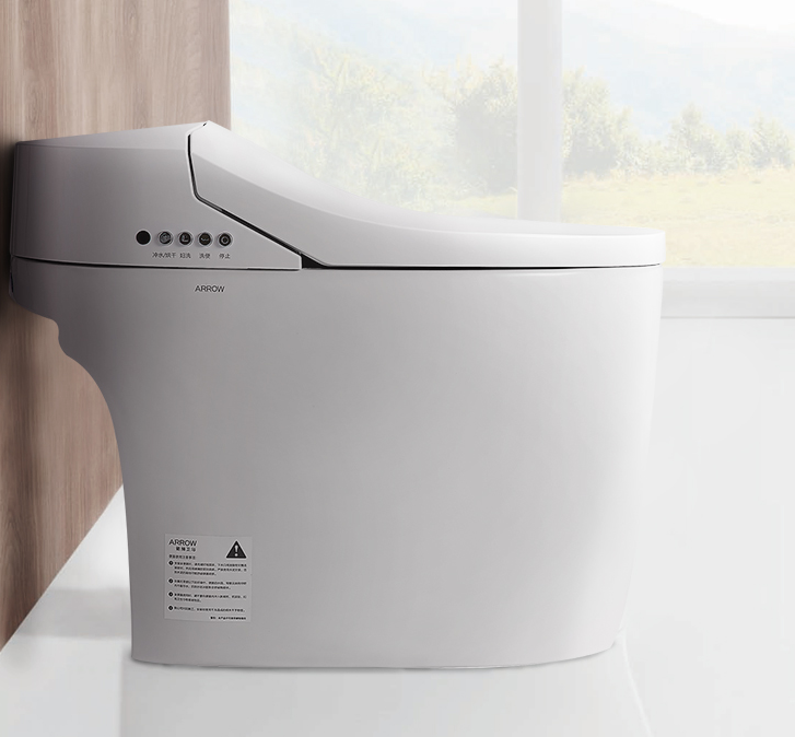 ARROW Brand Ceramic Smart Toilet with Siphon Jet Flushing Self-cleaning Glaze and Buttocks Washing Function