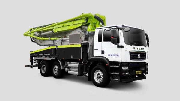 Concrete Pump Truck 37 Meters Zoomlion 6*4 Sinotruk Sitrak Chassis Five-Section Boom For Flexibility