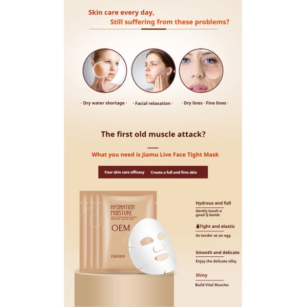 Hydrolyzed Hyaluronic Acid Collagen Skincare Facial Mask Soothing Moisturizing Eye Mask