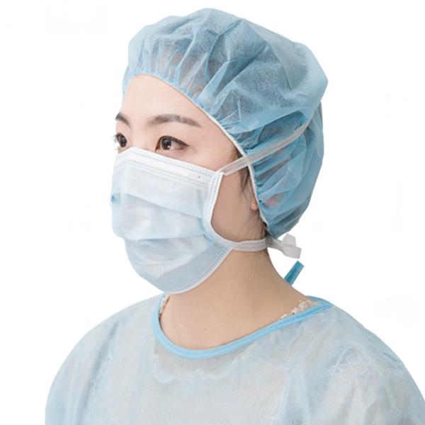 Non Woven Surgical Medical Mask Anti Virus Dust 3 Layers Fiberglass Free