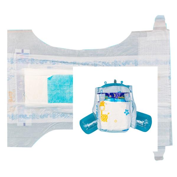 PP Velcro Tape Disposable Newborn Baby Diapers 1100ml Absorption