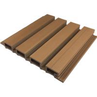 Parement creux de haute qualité à coextrusion flottée décoratif en bois plastique composite Wpc revêtement de panneaux muraux extérieurs