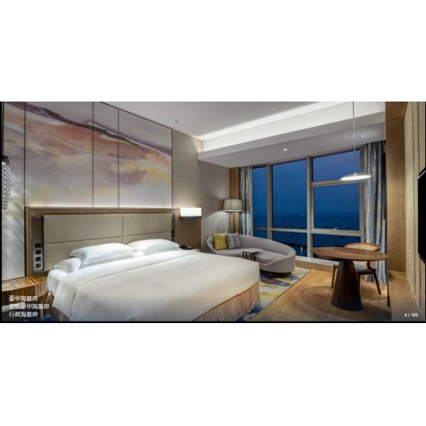 5 мебелей наборов спальни гостиницы площади Crowne звезды соответствуют оффшорному французскому окну